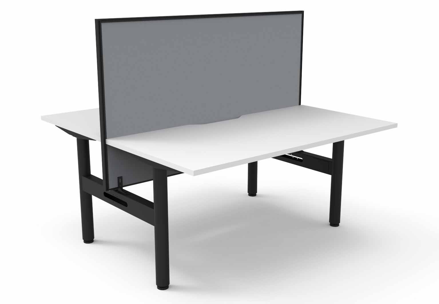 Halo Static 2 Person Double Sided Workstation - with Screen